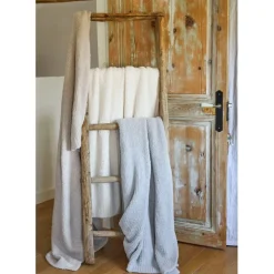 Plaid en tissu gris 170x130cm - Alysse