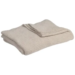 Plaid en tissu taupe 170x130cm - Alysse