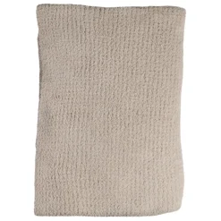 Plaid en tissu taupe 170x130cm - Alysse