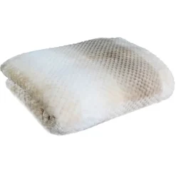 Plaid nid d'abeille tie and dye beige XXL 150x120cm