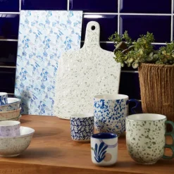 Planche à découper vert d'eau en porcelaine - funny