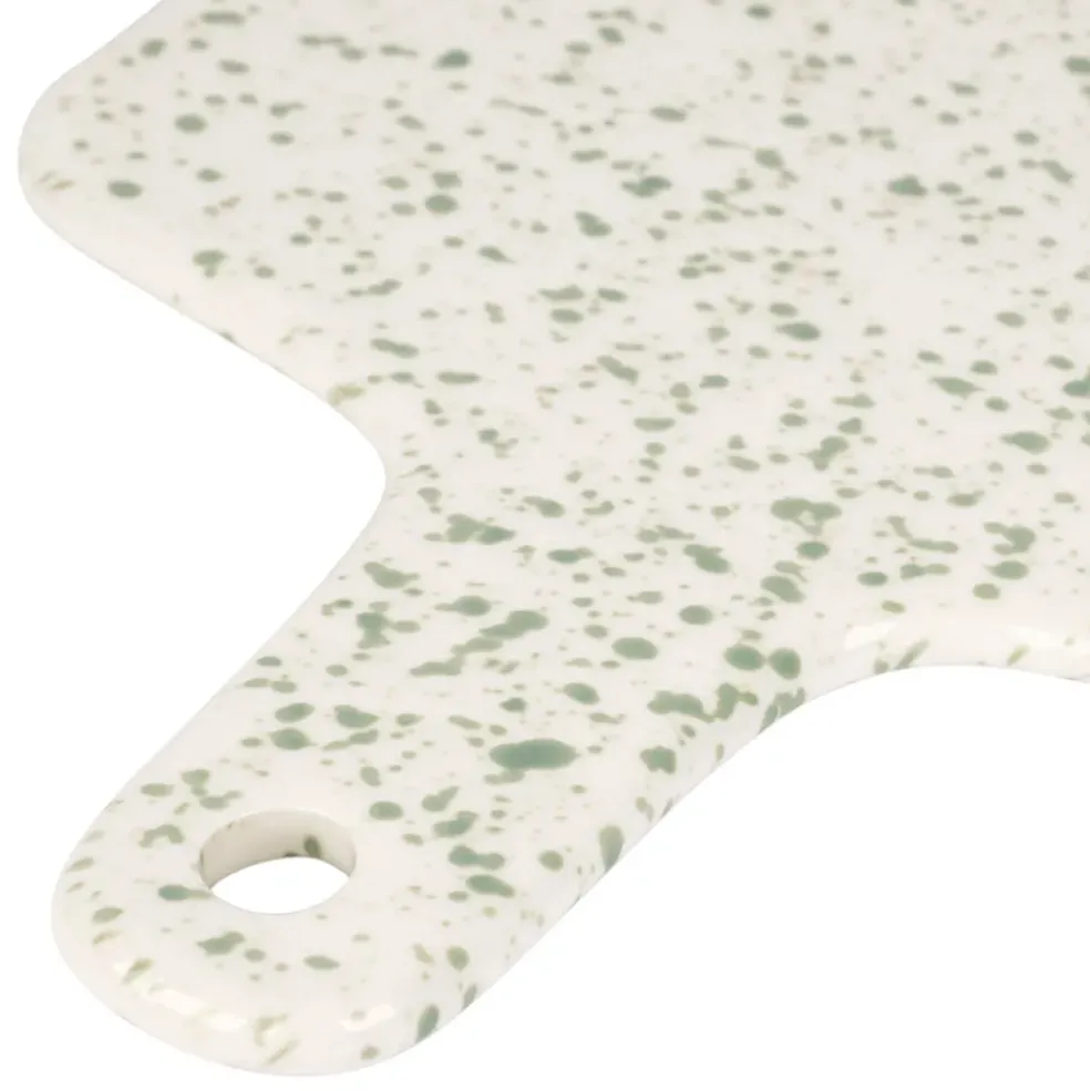 Planche à découper vert d'eau en porcelaine - funny