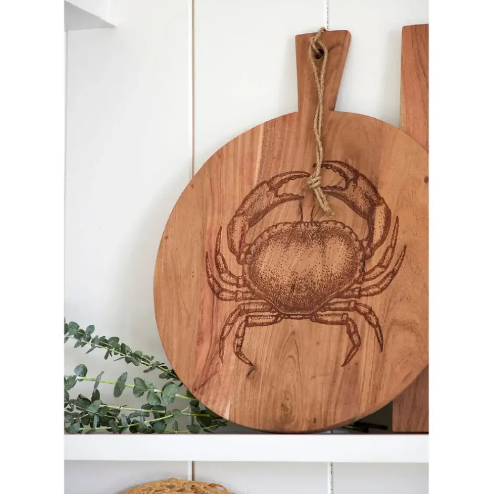Planche a découper crabe en acacia naturel 40x50cm - Dalbert