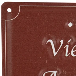 Plaque en fer bordeaux 15x20cm - Bistrot Des Amis