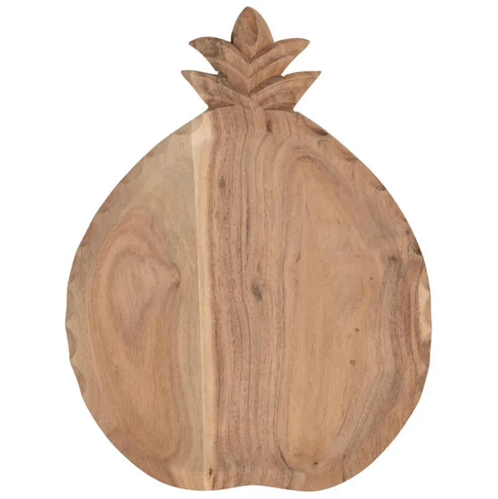 Plat ananas en acacia naturel 36x27cm - Dalbert