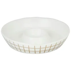 Plat en grès blanc - courba