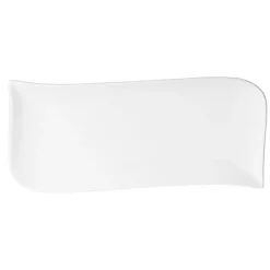 Plat rectangulaire en porcelaine blanc d32cm - melody