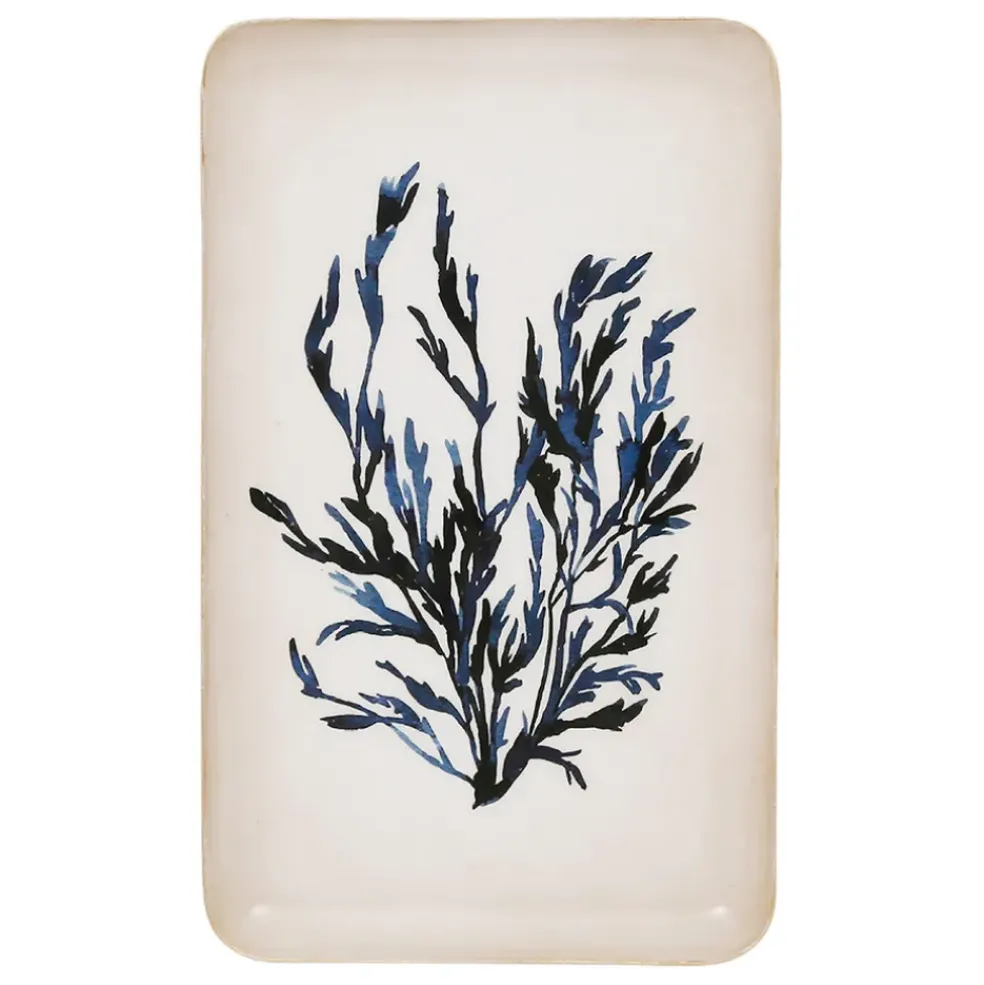 Plateau en fer bleu marine 15x25.5cm - Estran