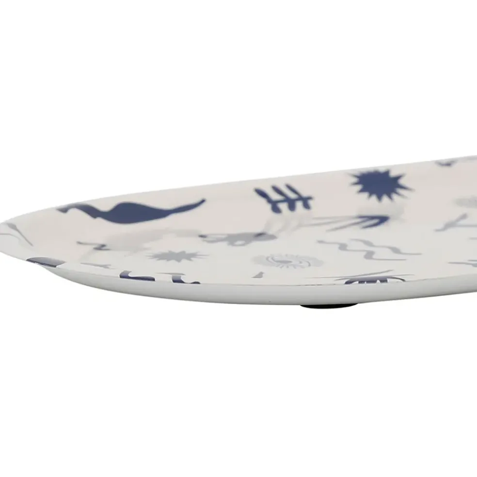 Plateau en fer indigo 17x30cm - Greeka