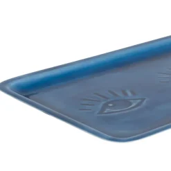 Plateau en fer indigo 30x15cm - Allegra