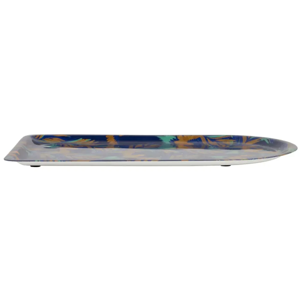 Plateau en fer indigo 17x30cm - Mocoa