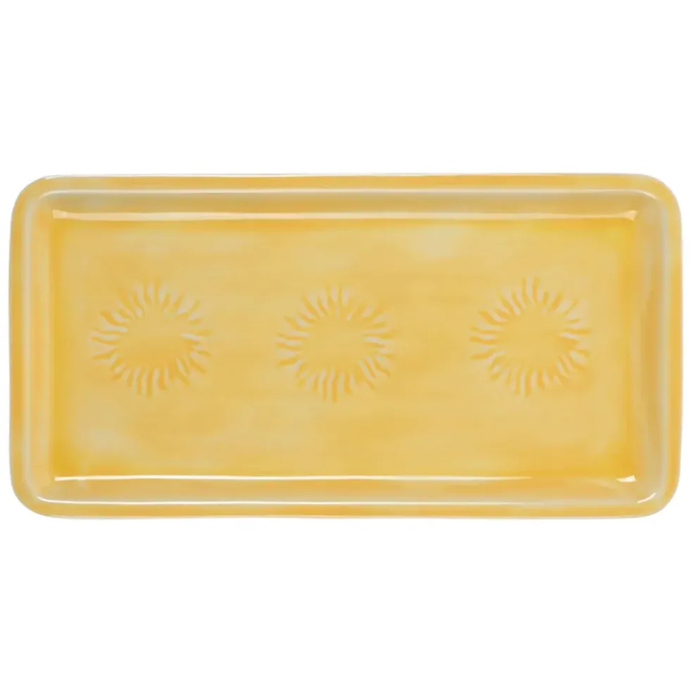 Plateau en fer jaune 30x15cm - Allegra