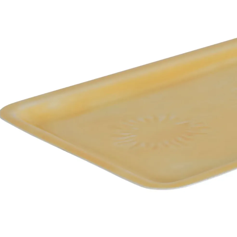 Plateau en fer jaune 30x15cm - Allegra
