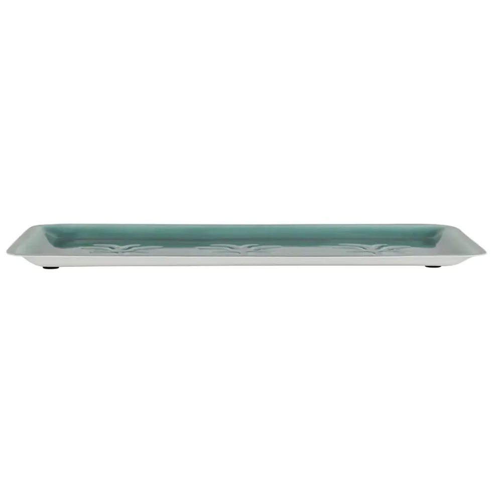 Plateau en fer émeraude 30x15cm - Allegra