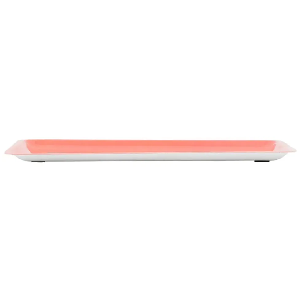 Plateau en fer orange 15x30cm - Palma