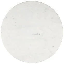 Plateau en marbre blanc et manguier 30x30xh10cm - Organic