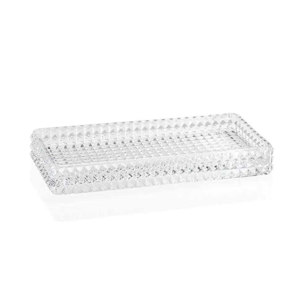 Plateau en verre 27.5x13.5cm - Diamond