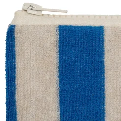Pochette en coton rayée indigo et blanc - Palma