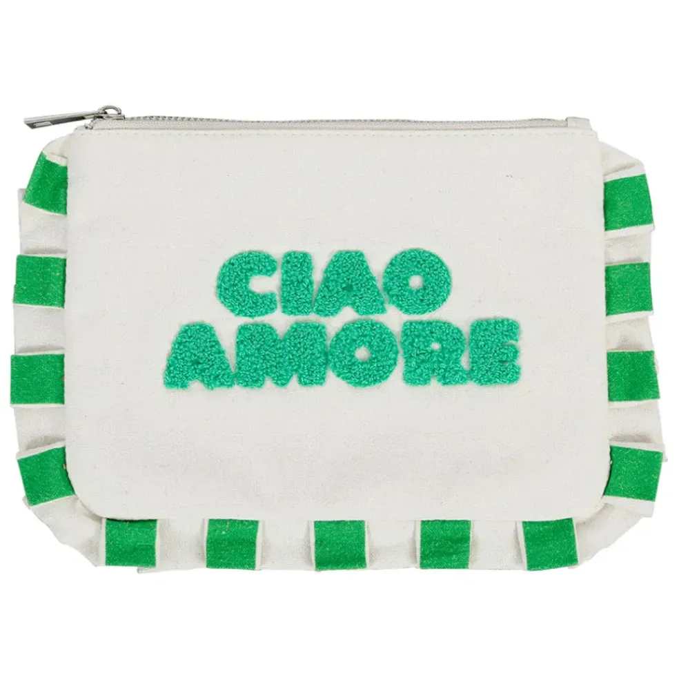 Pochette en coton vert - Lumi
