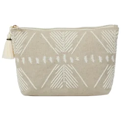 Pochette en lin naturel et blanc - Golden nat