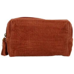 Pochette en velours côtelé et coton terracotta - Manarola