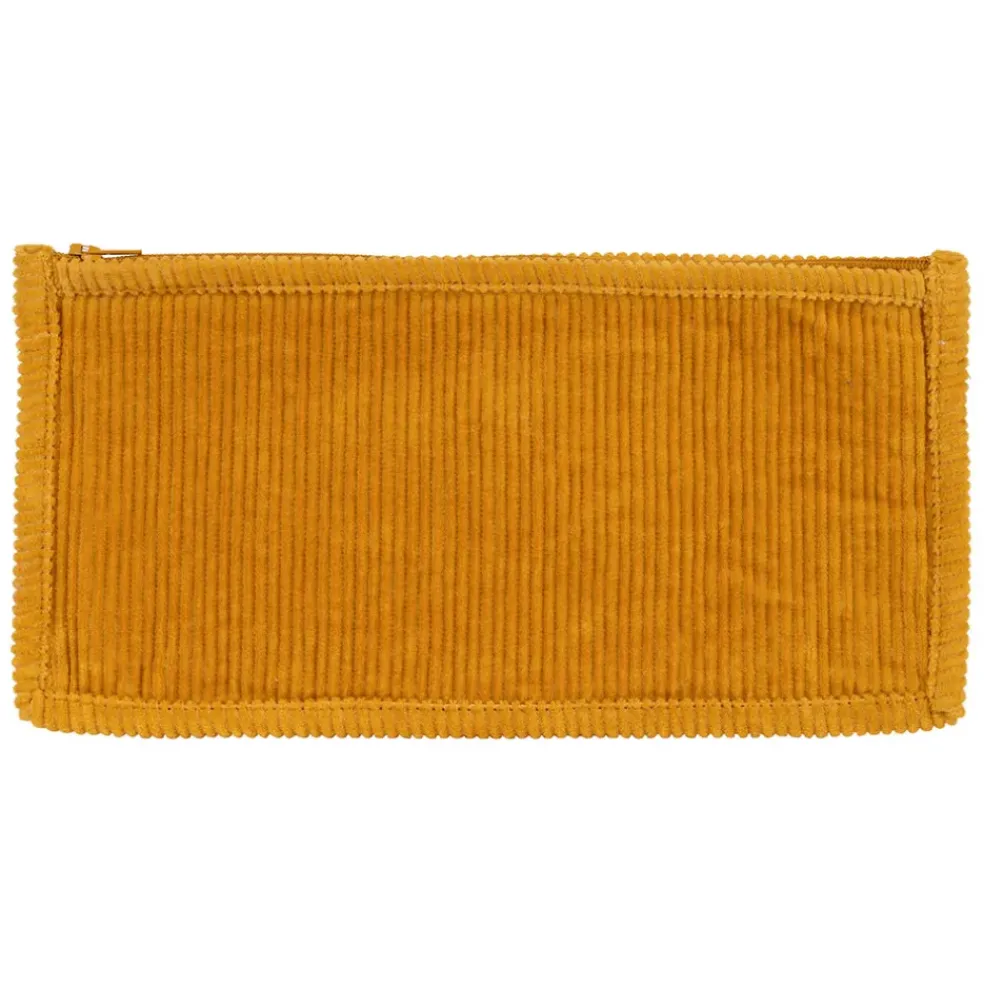 Pochette en velours côtelé moutarde - Flaura