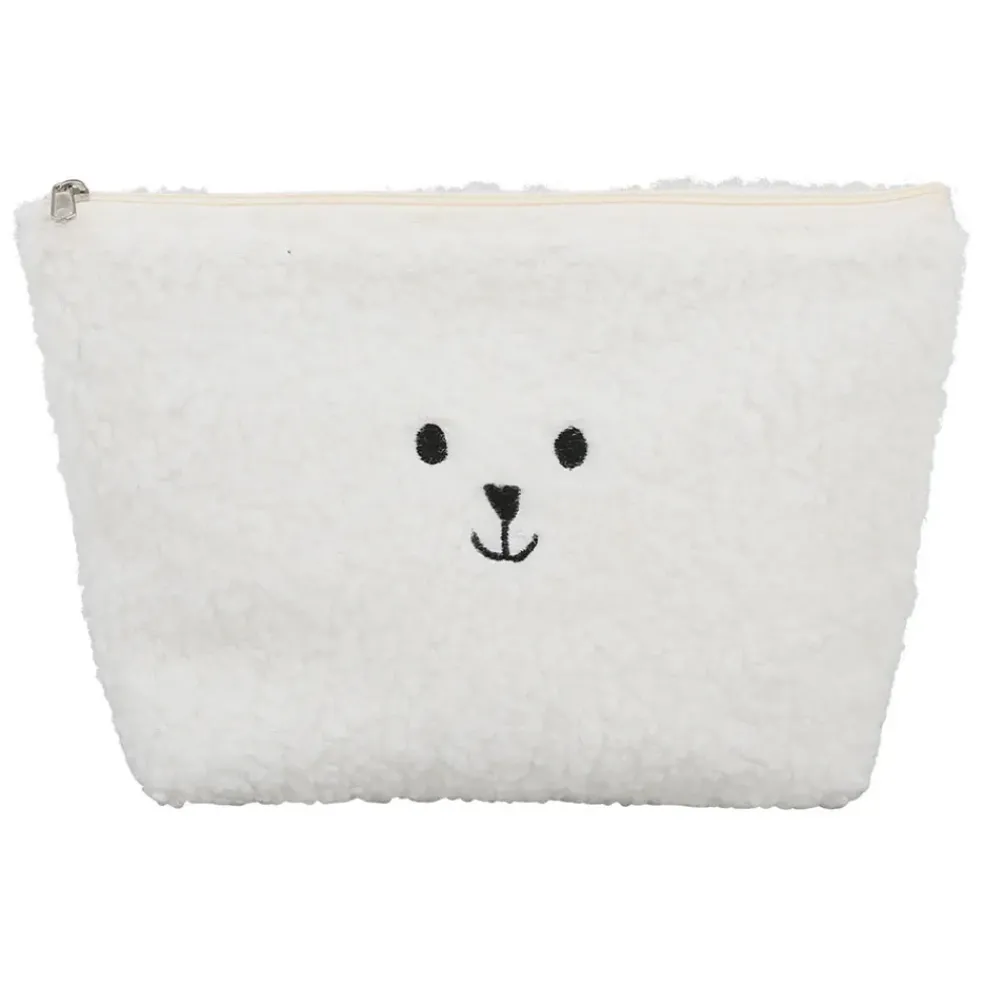 Pochette ourson en tissu blanc - Songes