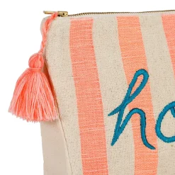Pochette "hola" en coton corail - Palma