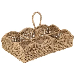 Porte 6 gobelets en jonc de mer naturel - Chaumière
