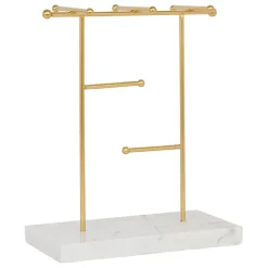 Porte bijoux en marbre - golden doré