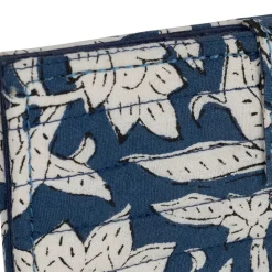 Porte carte en coton bleu - Flaura