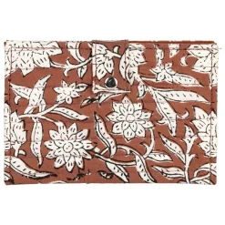 Porte carte en coton rouge - Flaura