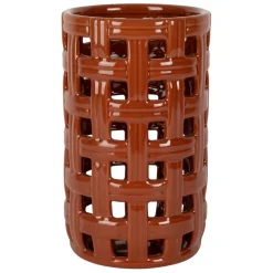 Porte ustensiles en grès terracotta moucheté h20cm - Organic