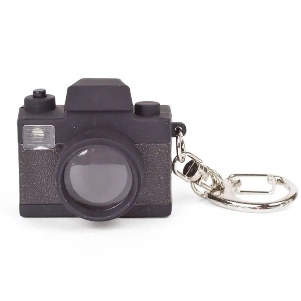 Porte-cles appareil photos led noir