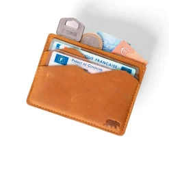 Portefeuille brooks en cuir cognac