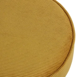 Pouf en velours côtelé abricot - Popy