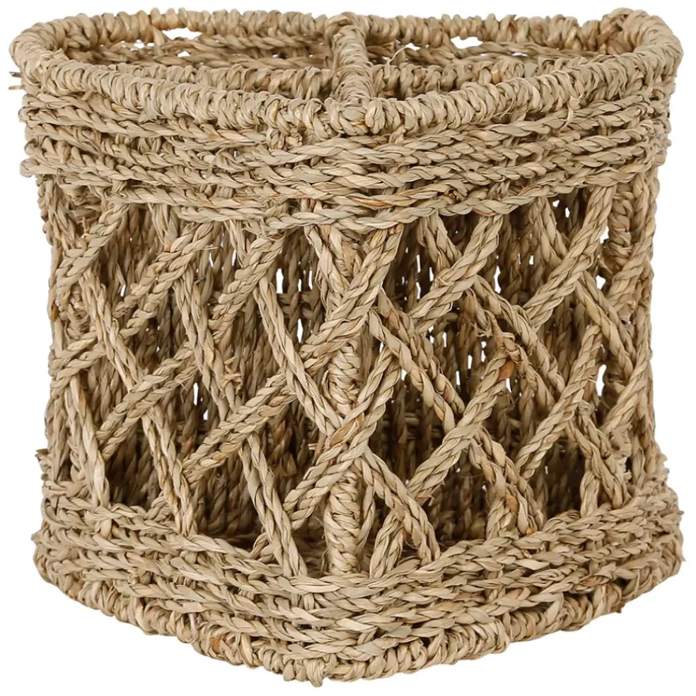 Range couverts coeur en jonc de mer naturel h16cm - Borneo