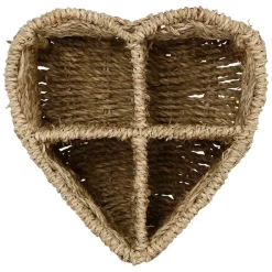 Range couverts coeur en jonc de mer naturel h16cm - Borneo