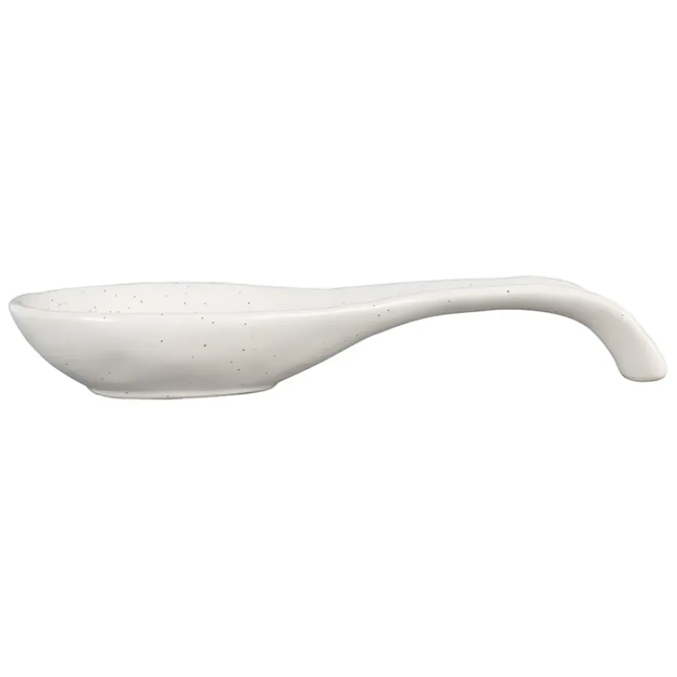 Repose cuillère en grès écru l23cm - Organic
