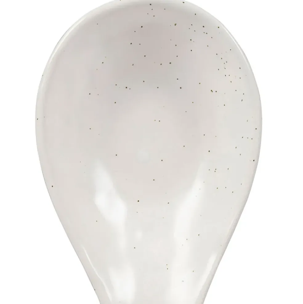 Repose cuillère en grès écru l23cm - Organic