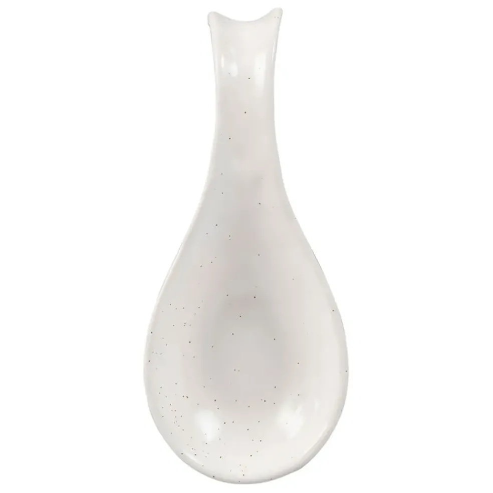 Repose cuillère en grès écru l23cm - Organic