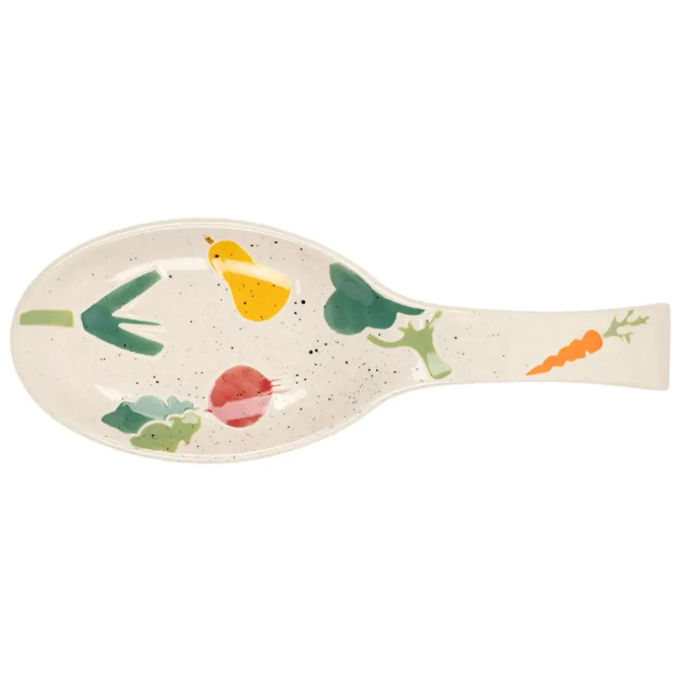 Repose cuillère en grès multicolore - P'tit Légume