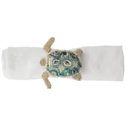 Rond serviette en fer et verre - tortue