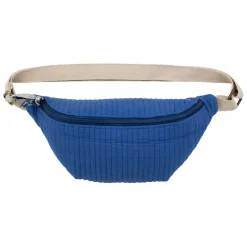 Sac banane en coton matelassé indigo - Flaura