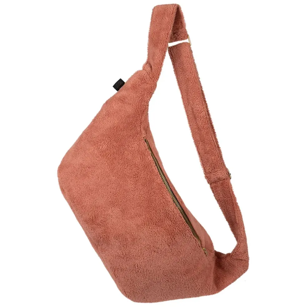 Sac banane en velours bois de rose - St Tropez
