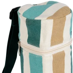 Sac bouteille isotherme en tissu et coton turquoise - Eté A La Mer
