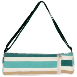 Sac bouteille isotherme en tissu et coton turquoise - Eté A La Mer