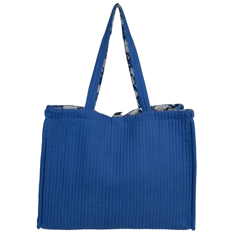 Sac en coton matelassé indigo - Flaura