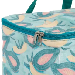 Sac isotherme en tissu vert et jaune - Patchuca
