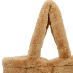 Sac tote bag peluché beige - Adalie